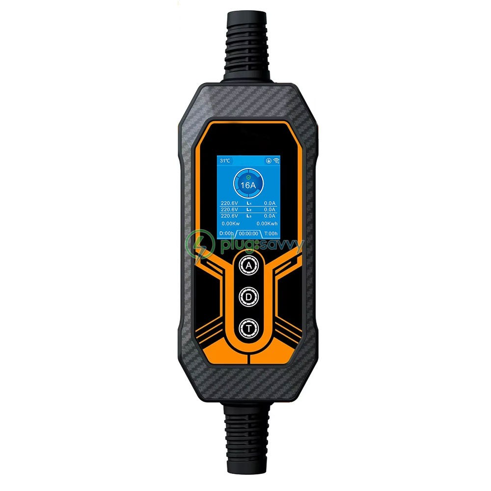 11KW Portable EV Charger with Type 2 Connector - PlugSavvy.com