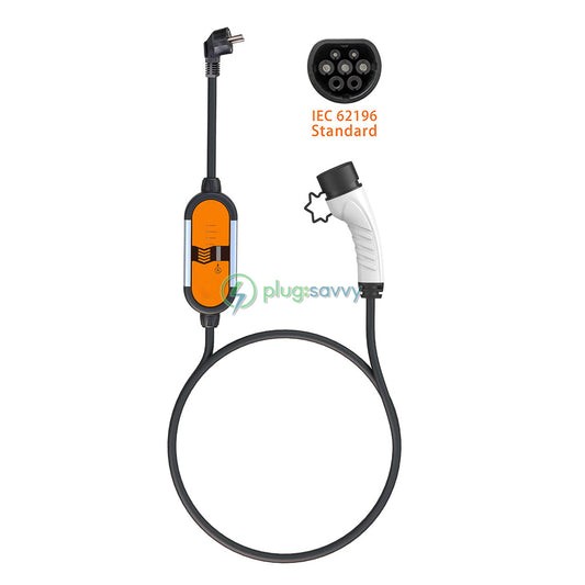 3.5KW Portable Type 2 EV Charger - PlugSavvy.com