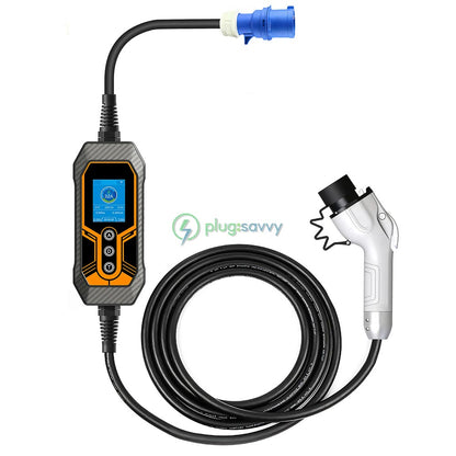 Portable 7KW EV Charger with Type 1 Connector - PlugSavvy.com